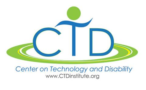 Center on Technology and Disability green and blue logo