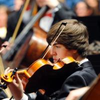 Justin playing viola