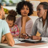 A parent teacher conference