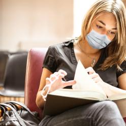 Woman reading a book